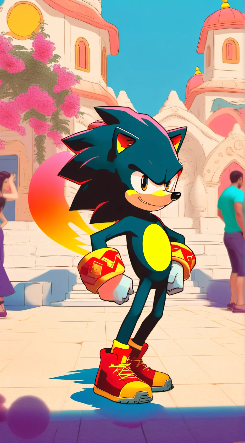 ai character: shadow background