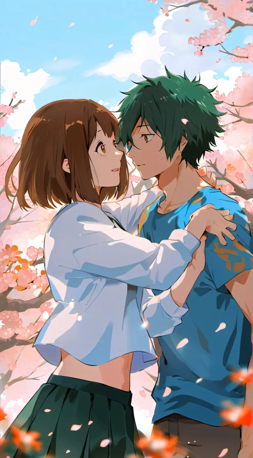 ai character: Uraraka Deku background