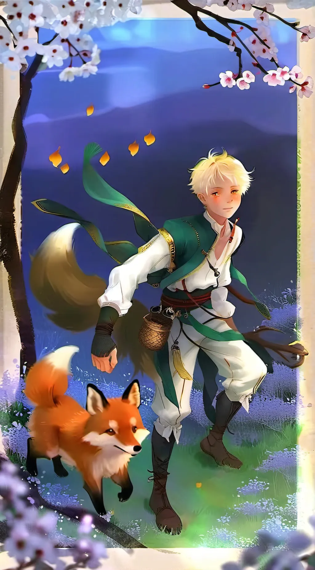 ai character: The little prince background