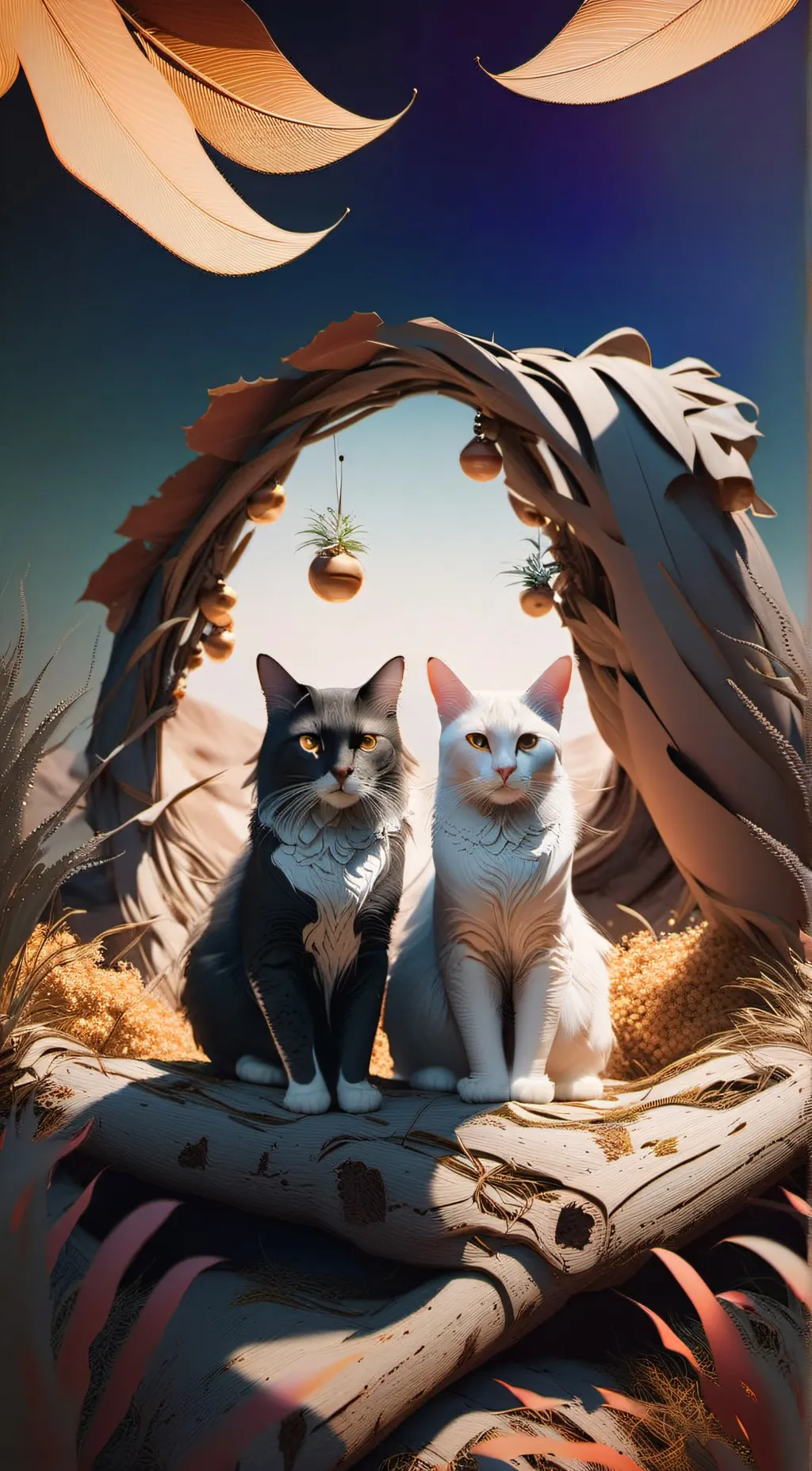 ai character: Cat field trip! background