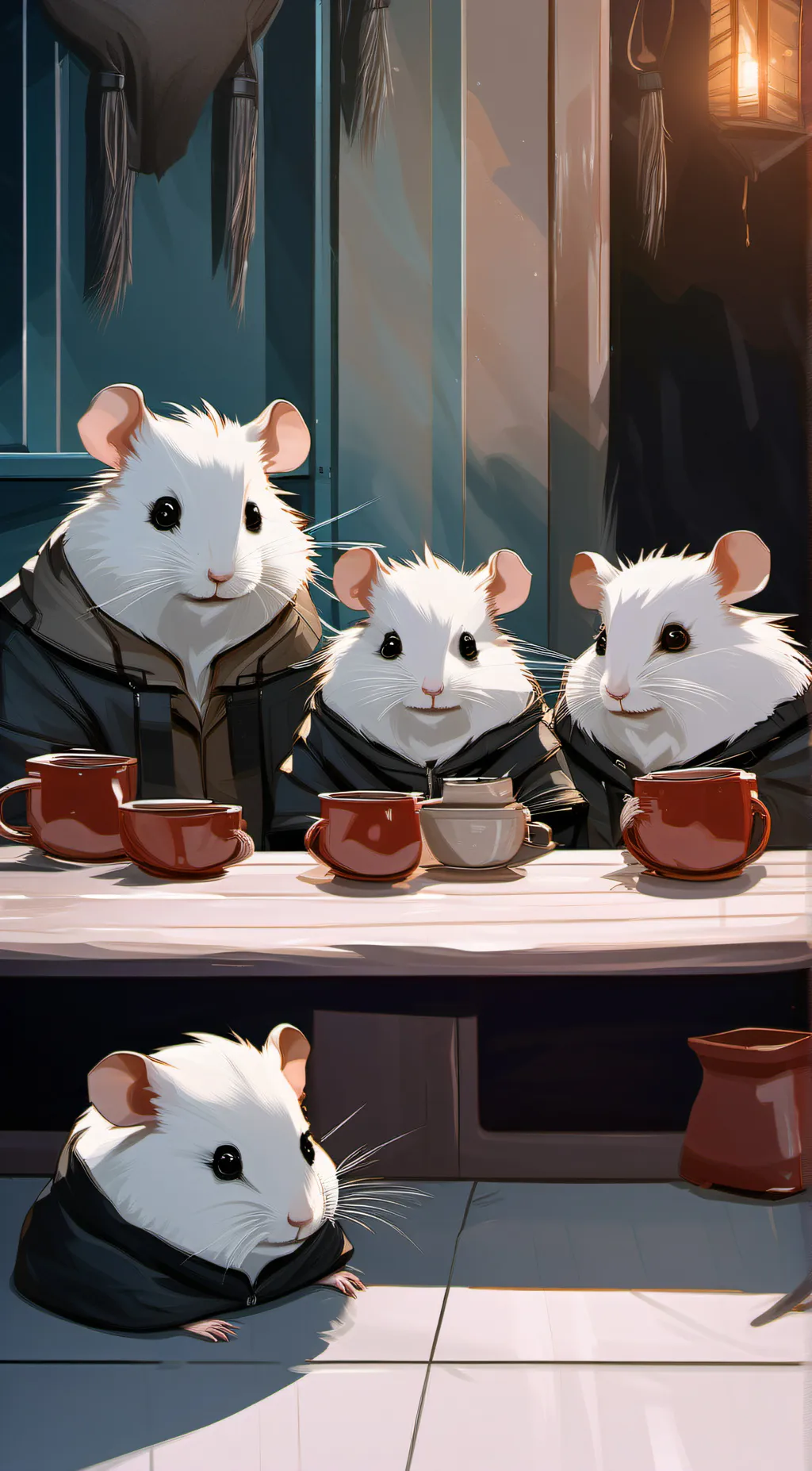 ai character: The four hamsters background