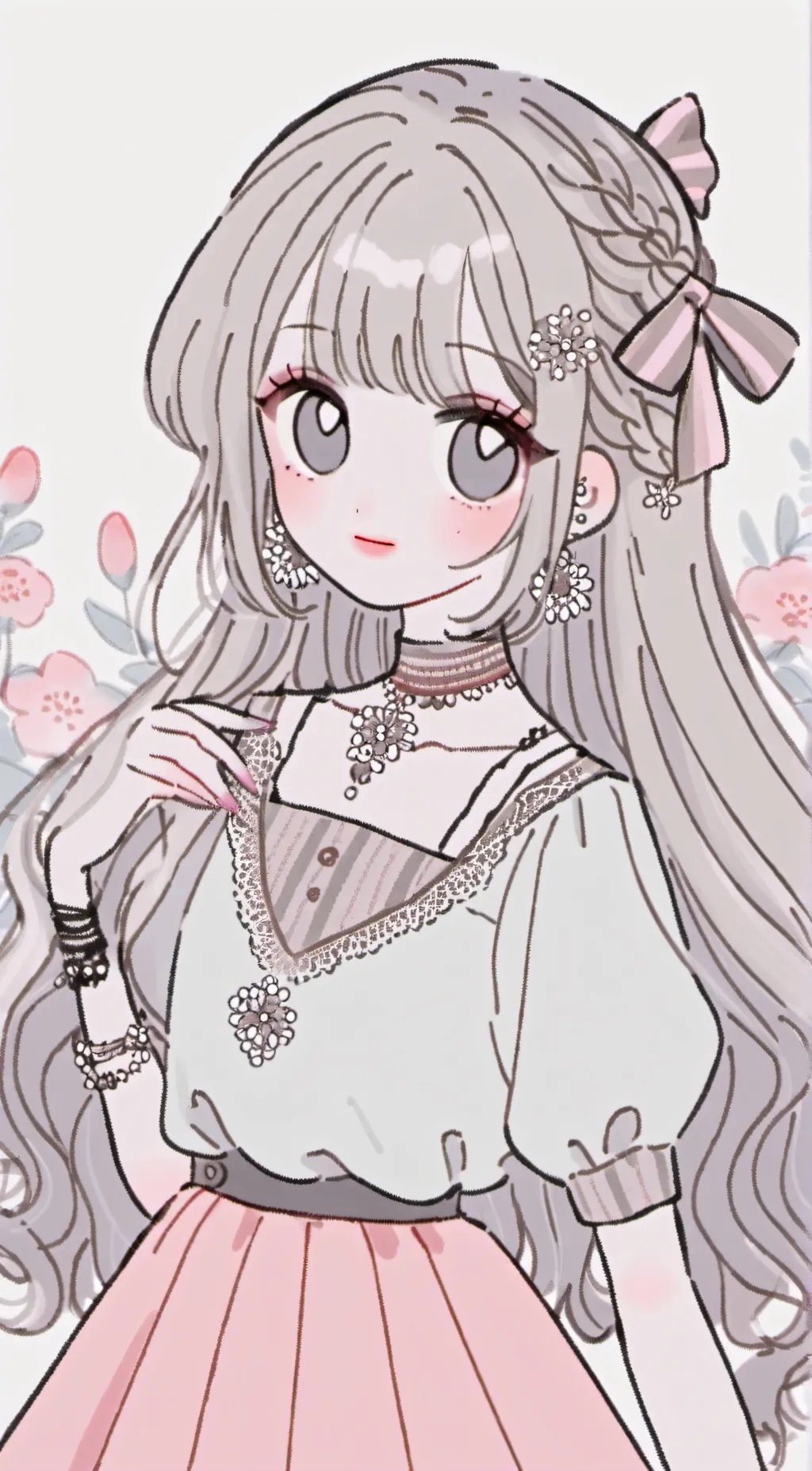 ai character: Violet background