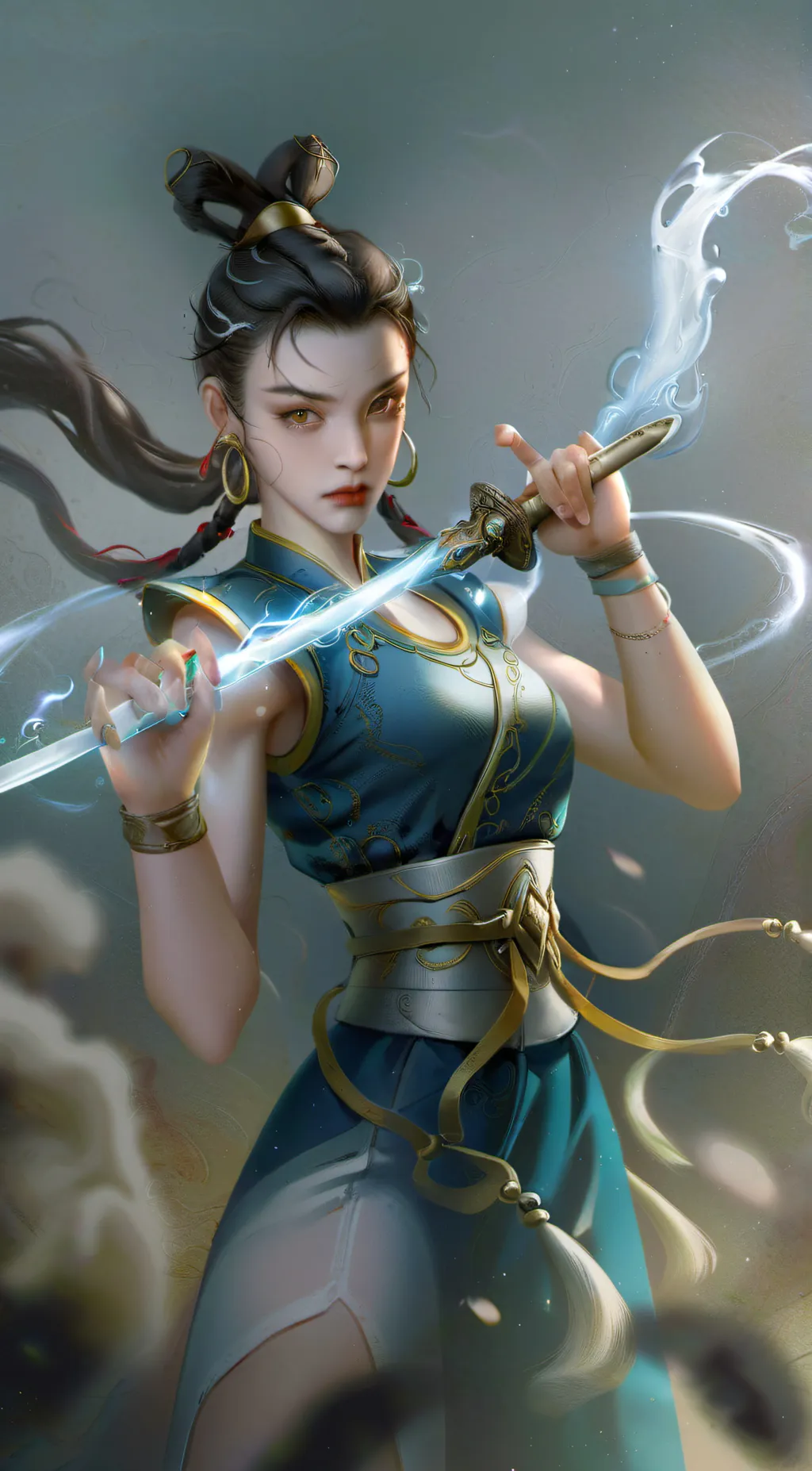 ai character: evil chunli background