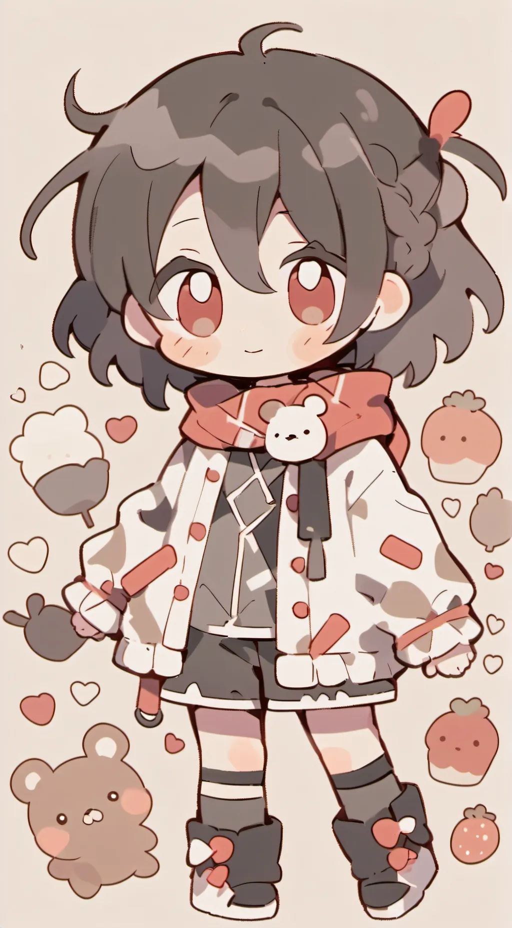 ai character: violet background