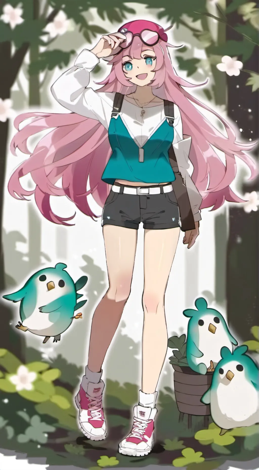 ai character: Blue bird background