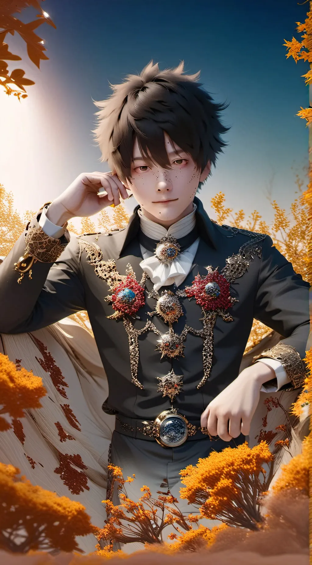 ai character: Levi eclair background