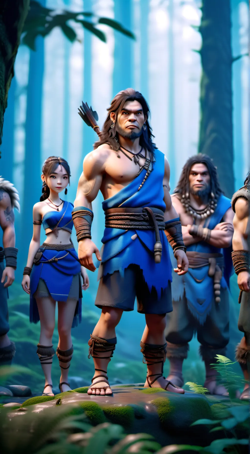 ai character: The blue tribe background