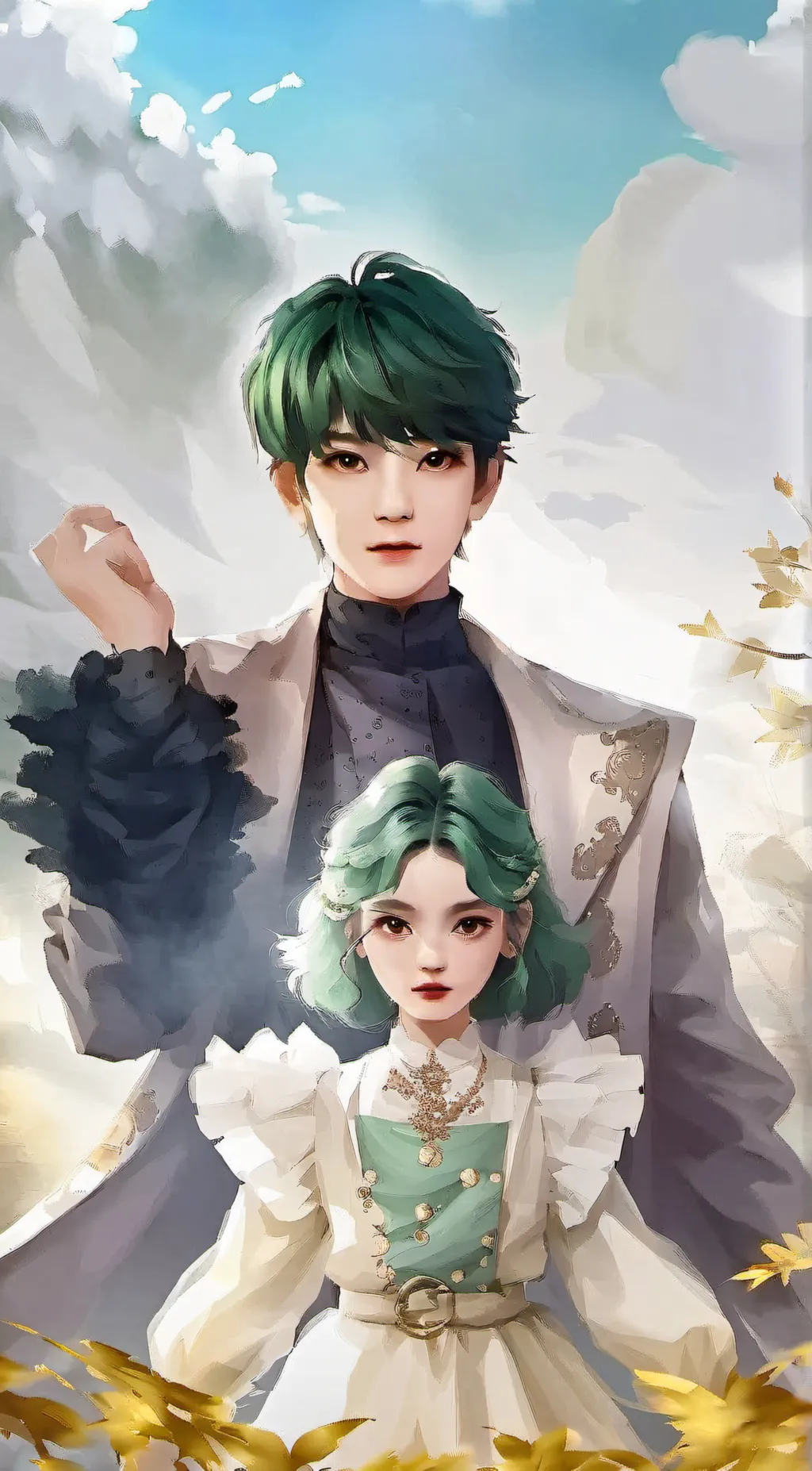 ai character: velvet and veneer background