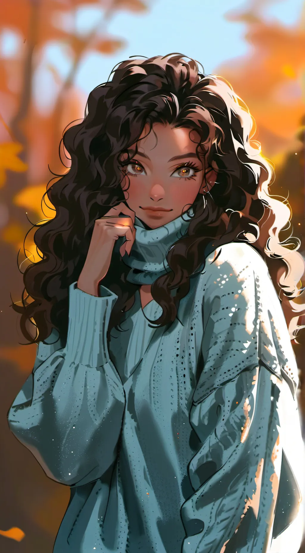 ai character: Ashley  background