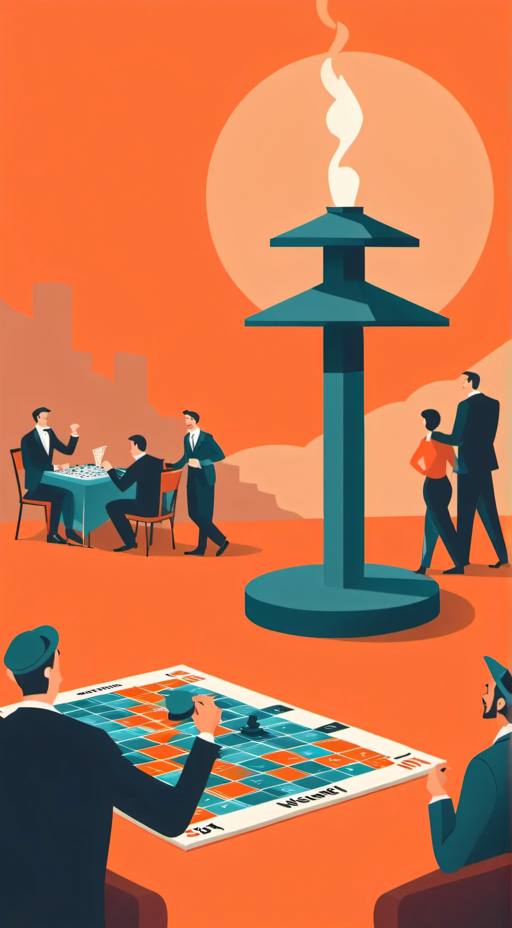 ai character: HH playing Monopol background