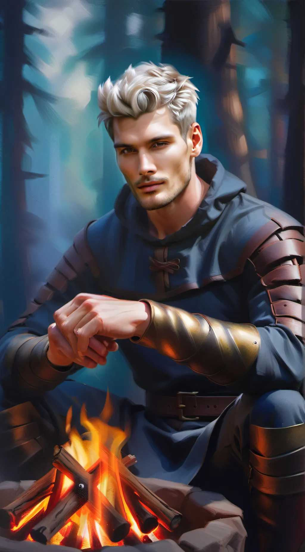 ai character: Leon  background