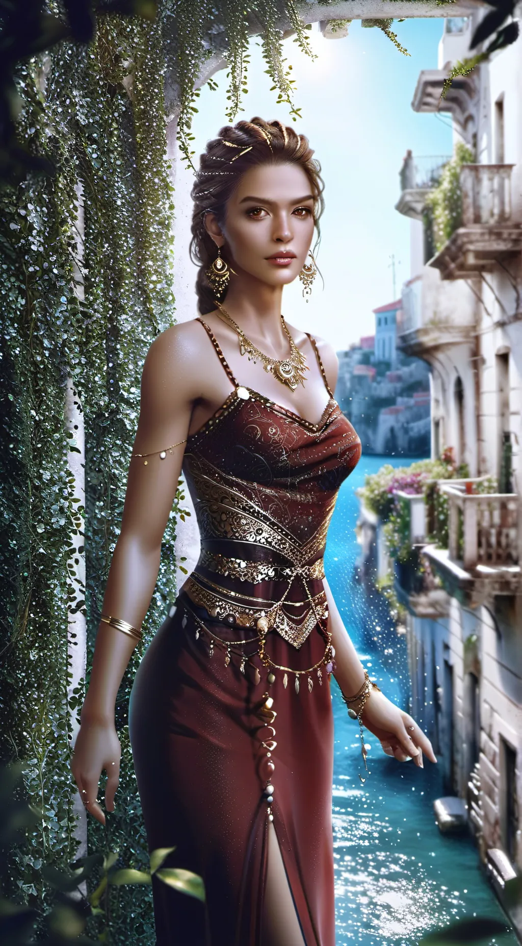 ai character: Queen Angelina background