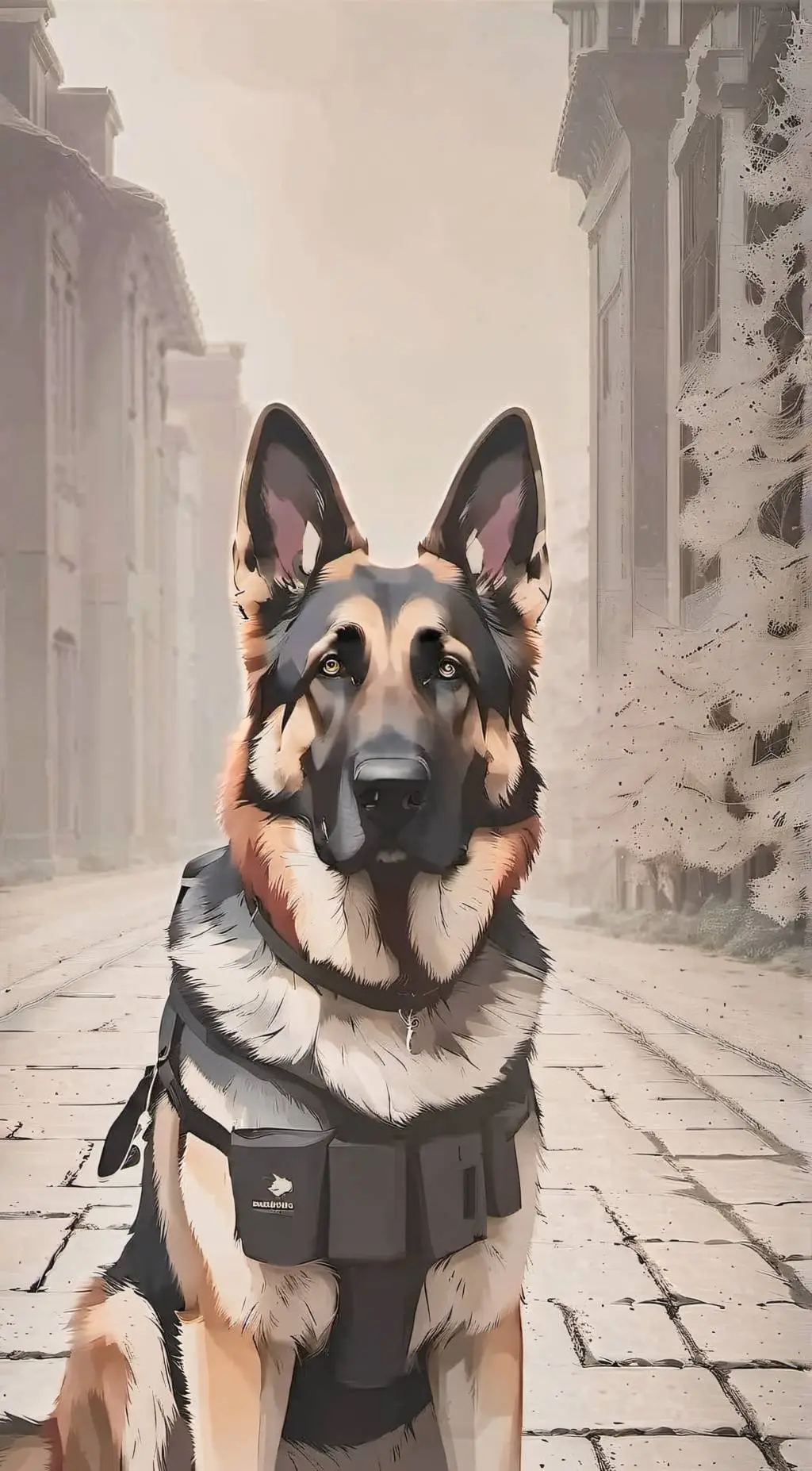 ai character: rex guide/police  background