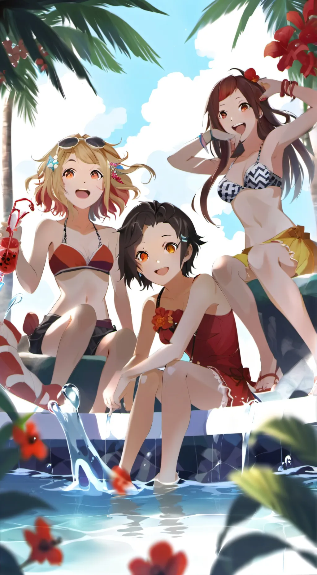 ai character: Nana,Etsuko&Choko background