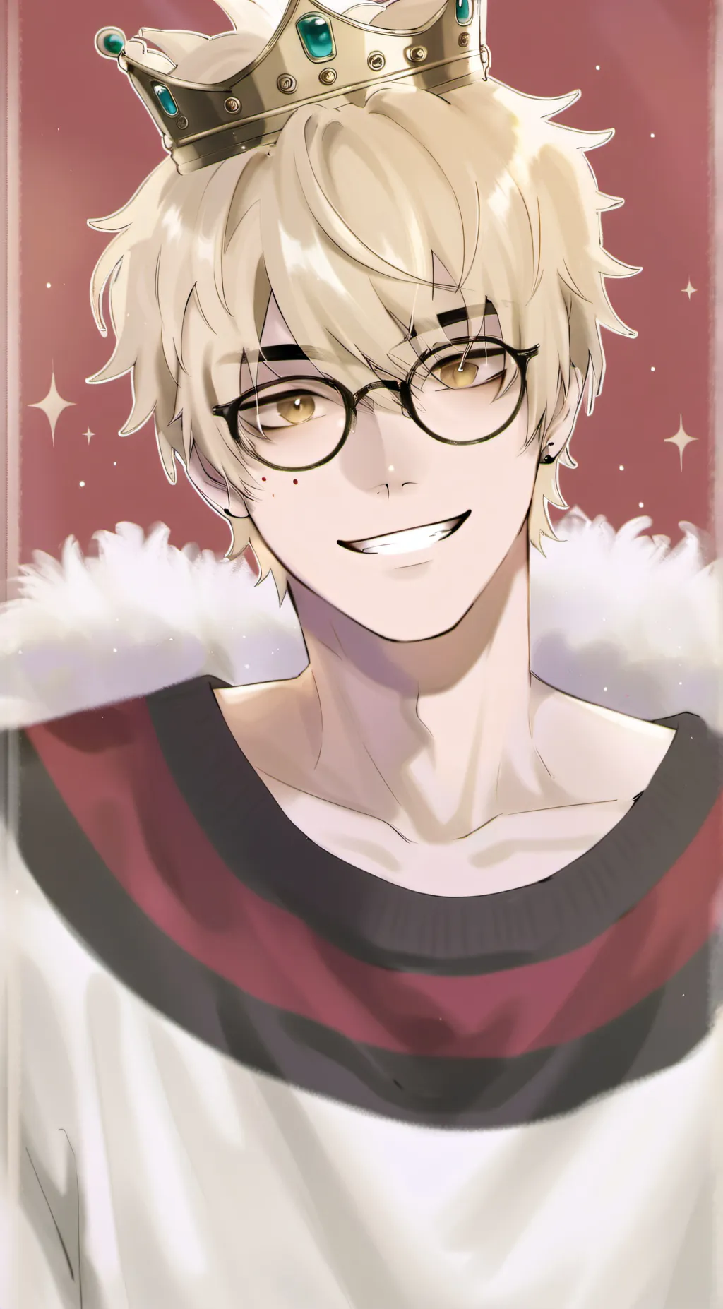 ai character: Crown background