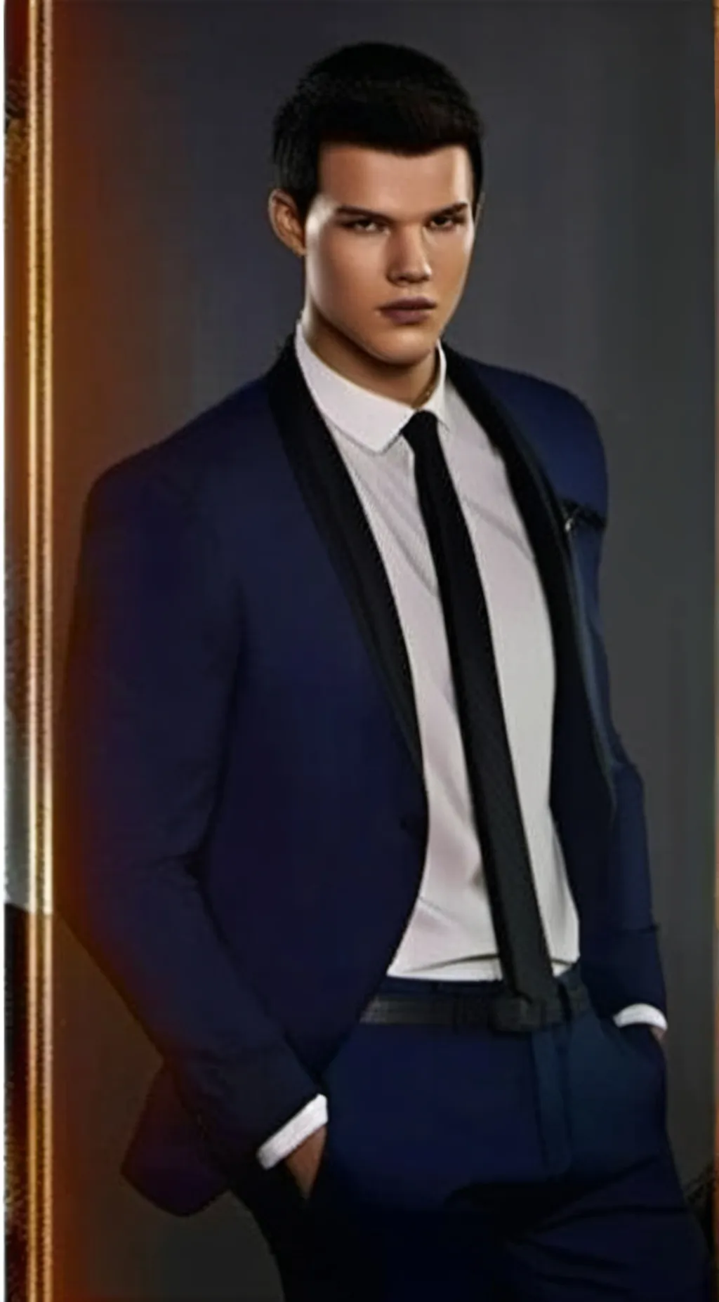 ai character: Jaycob black  background