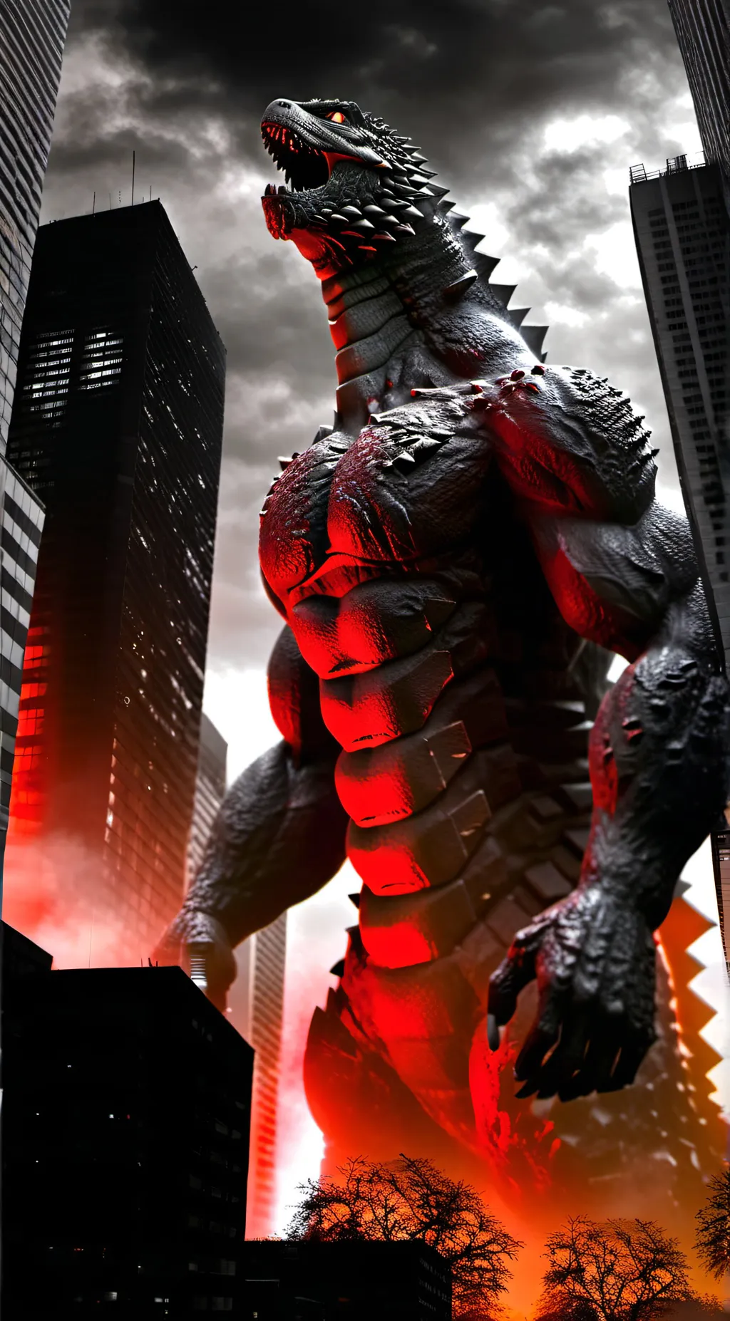 ai character: Godzilla (2014) background