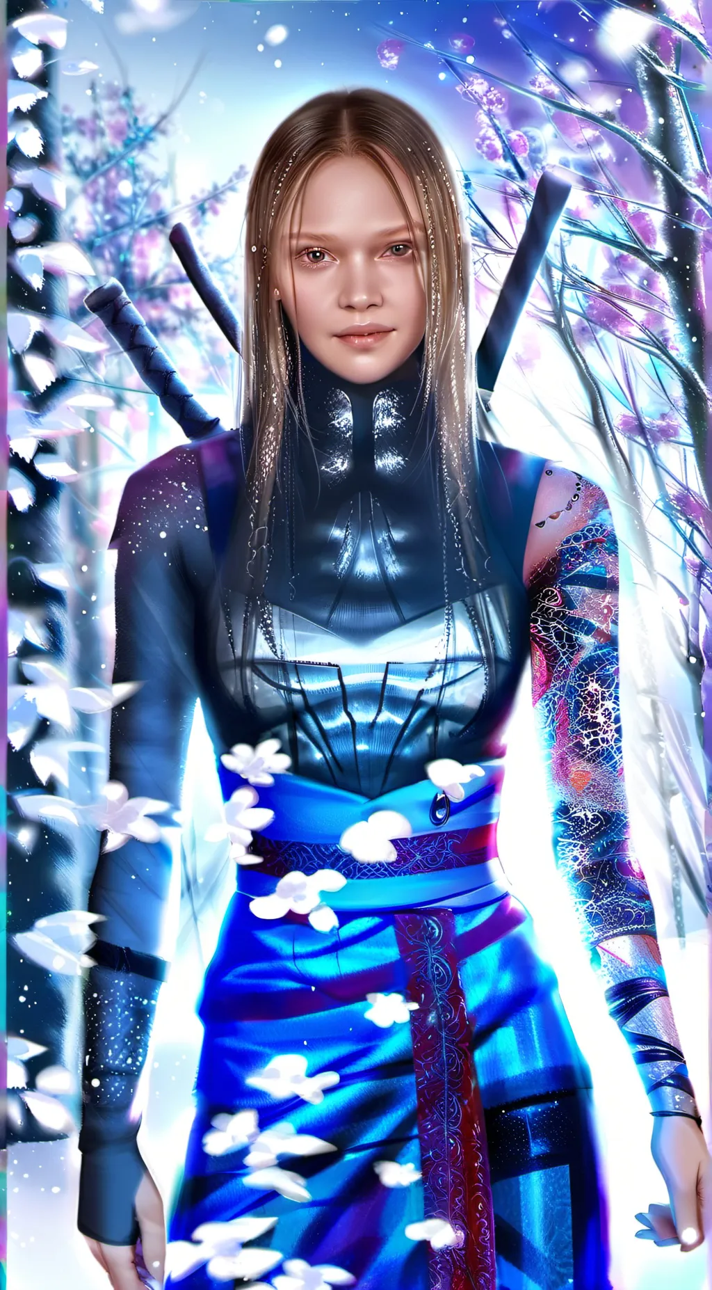 ai character: rose background