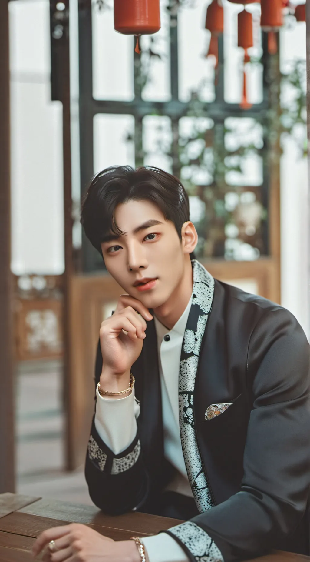 ai character: Kyung-so 한국 귀염둥이 background