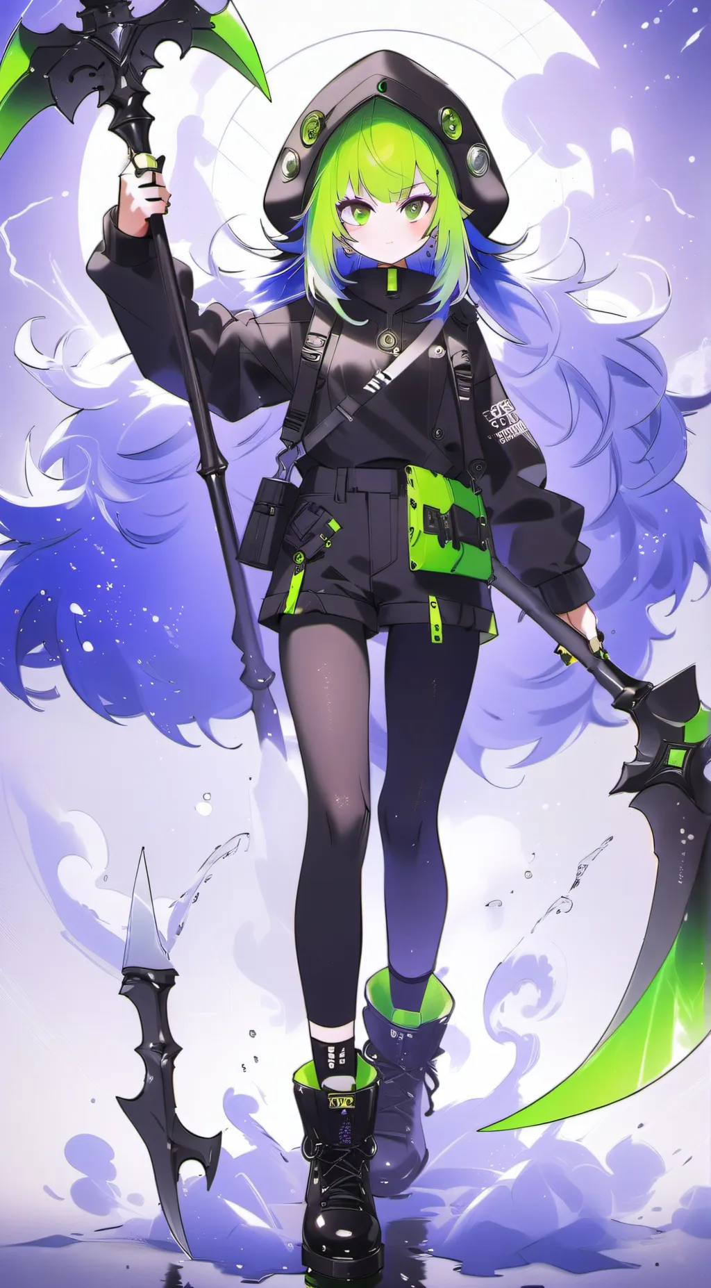 ai character: 💚🔥Shade🔥💚 background