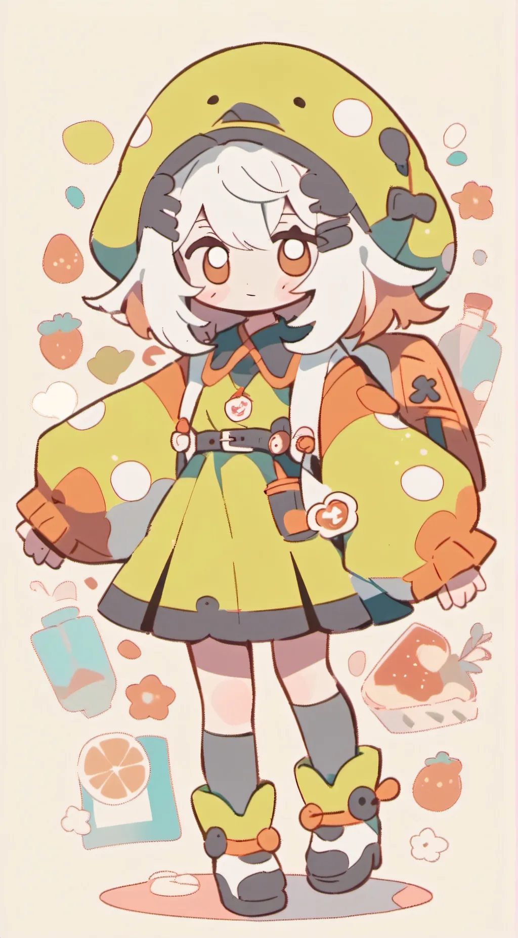 ai character: Winter Yuki Flake background