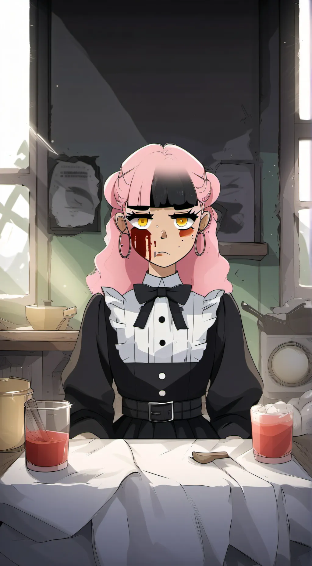 ai character: Melanie Martinez  background