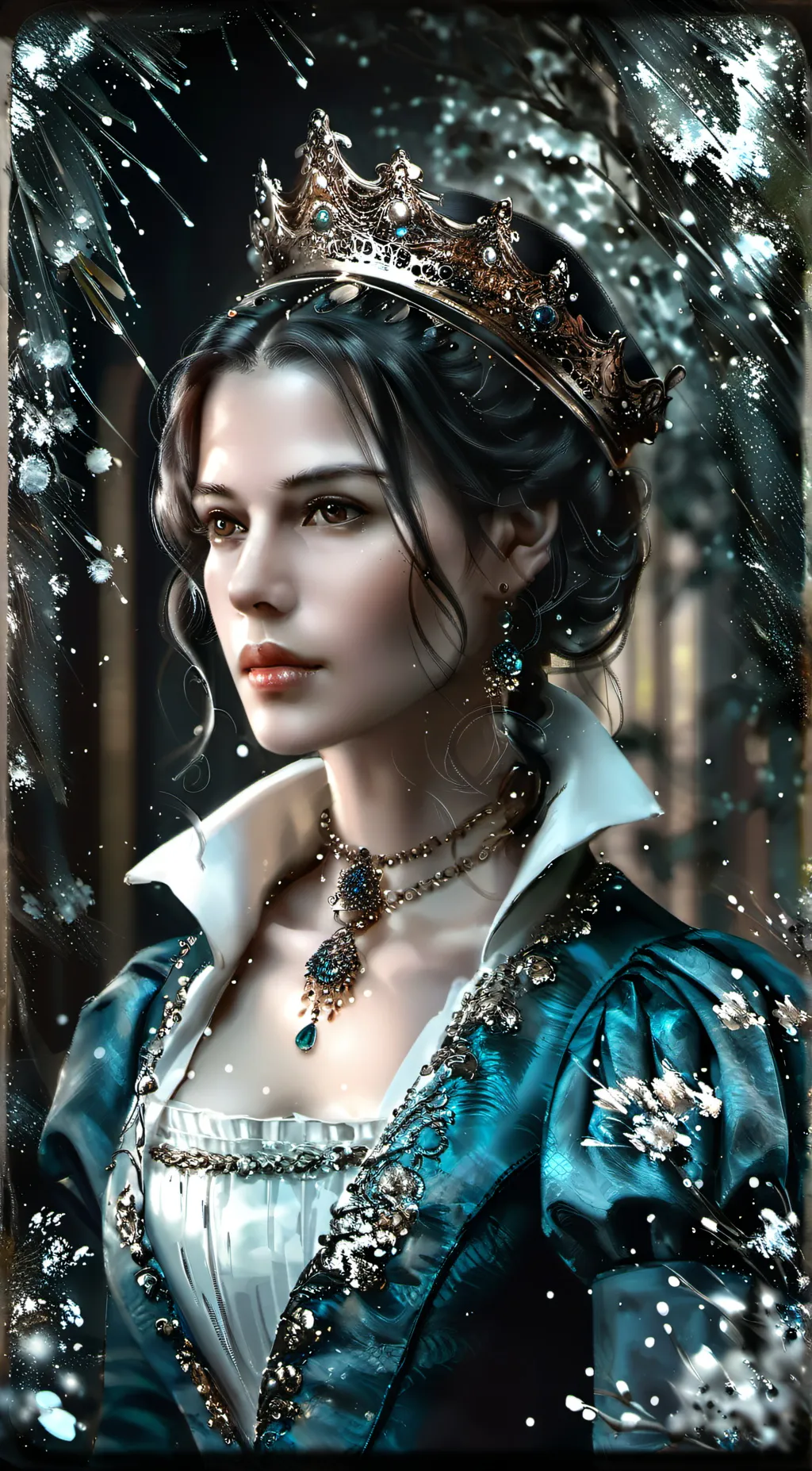 ai character: queen Ellavina  background