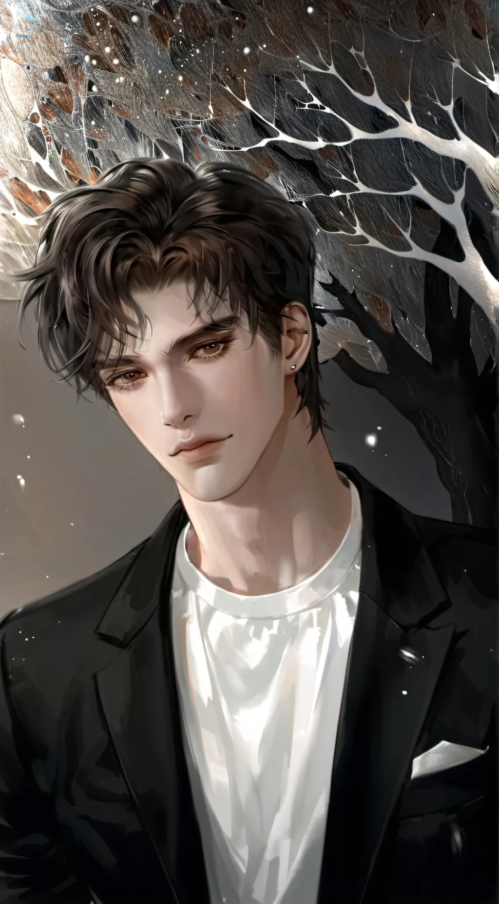 ai character: Harvey  background