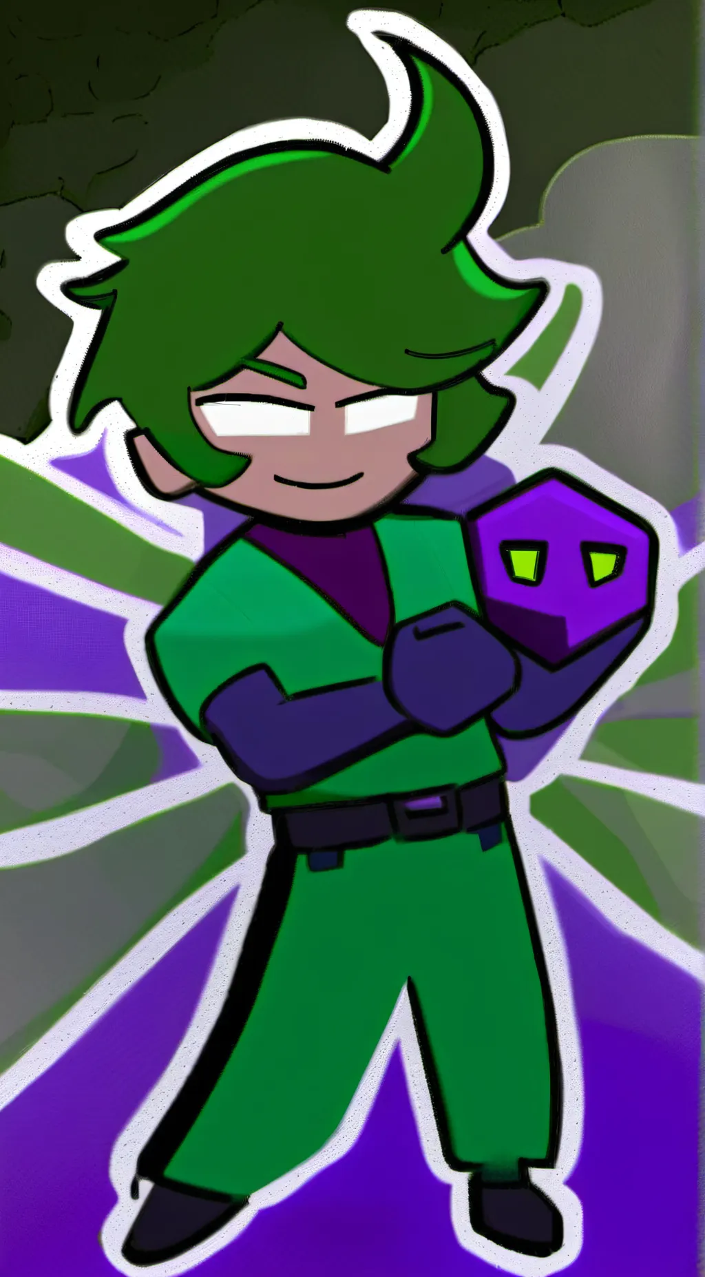 ai character: green impostor  background