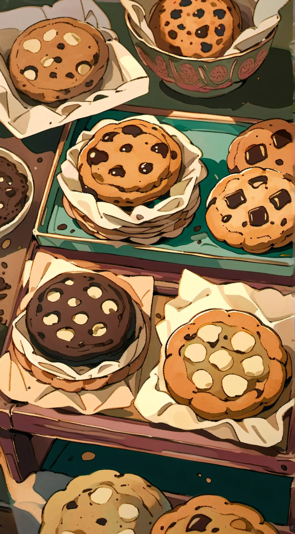 ai character: Cookies  background