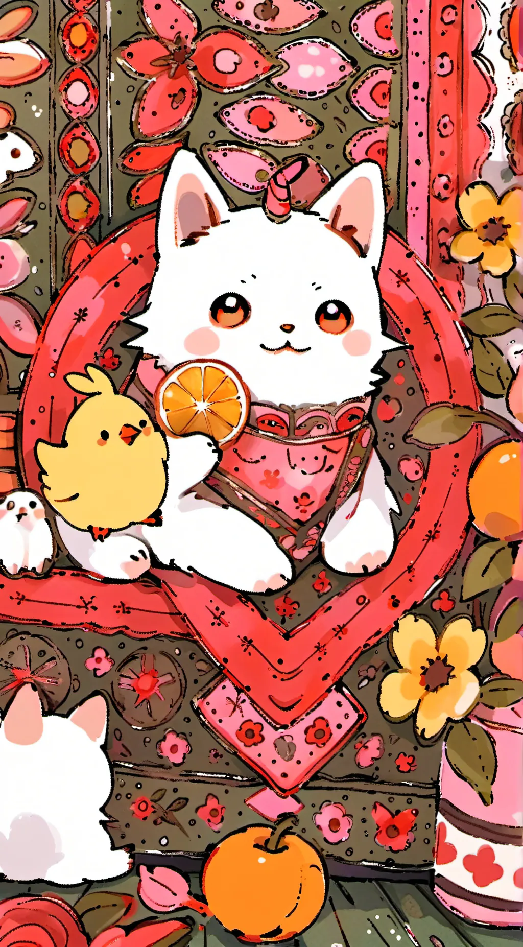 ai character: smiling criters  background