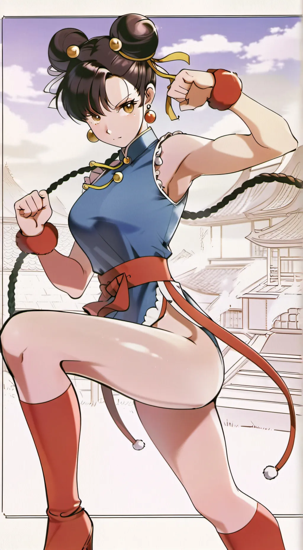 ai character: chunli from s f background
