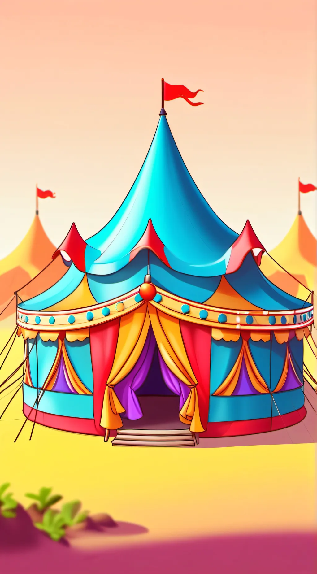 ai character: wacky world background