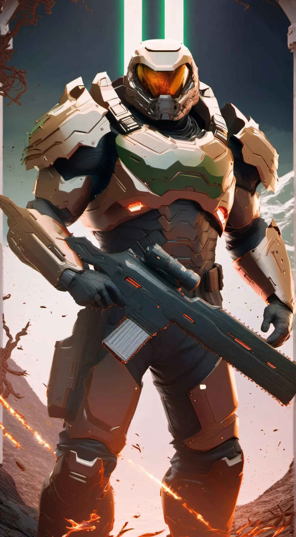 ai character: doom slayer background