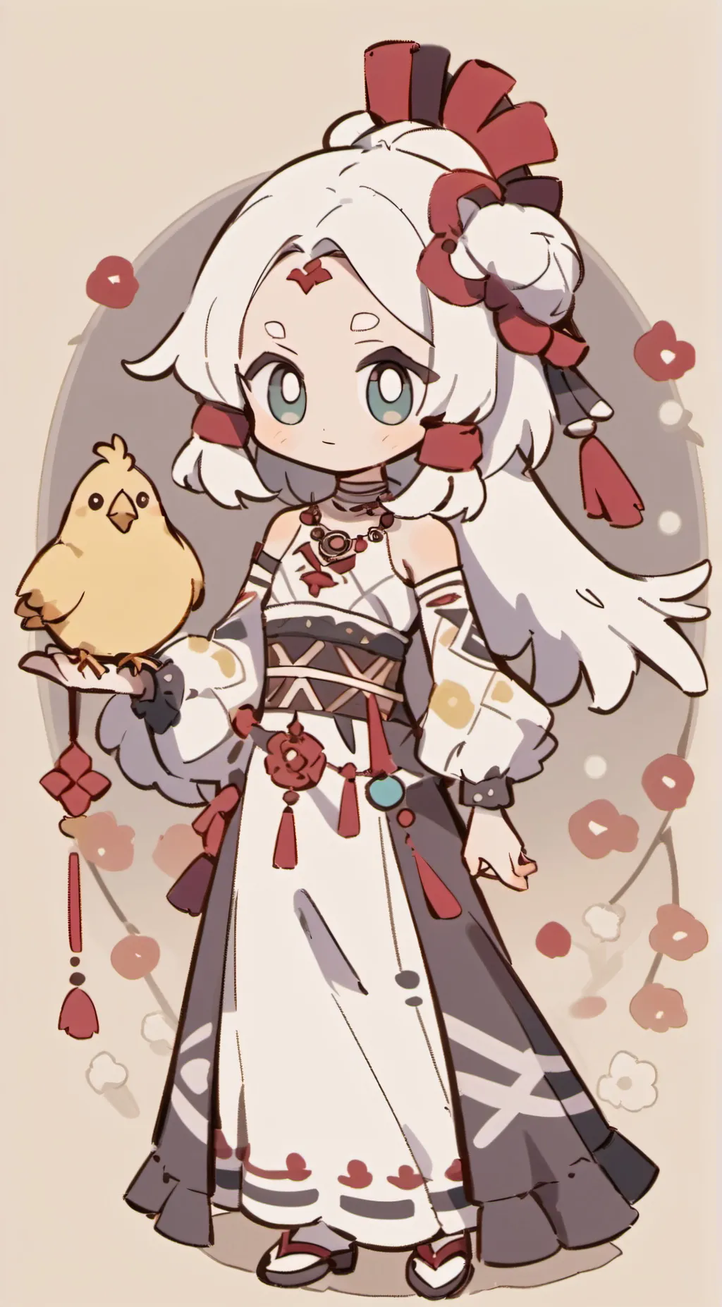 ai character: Wimpin chicken  background