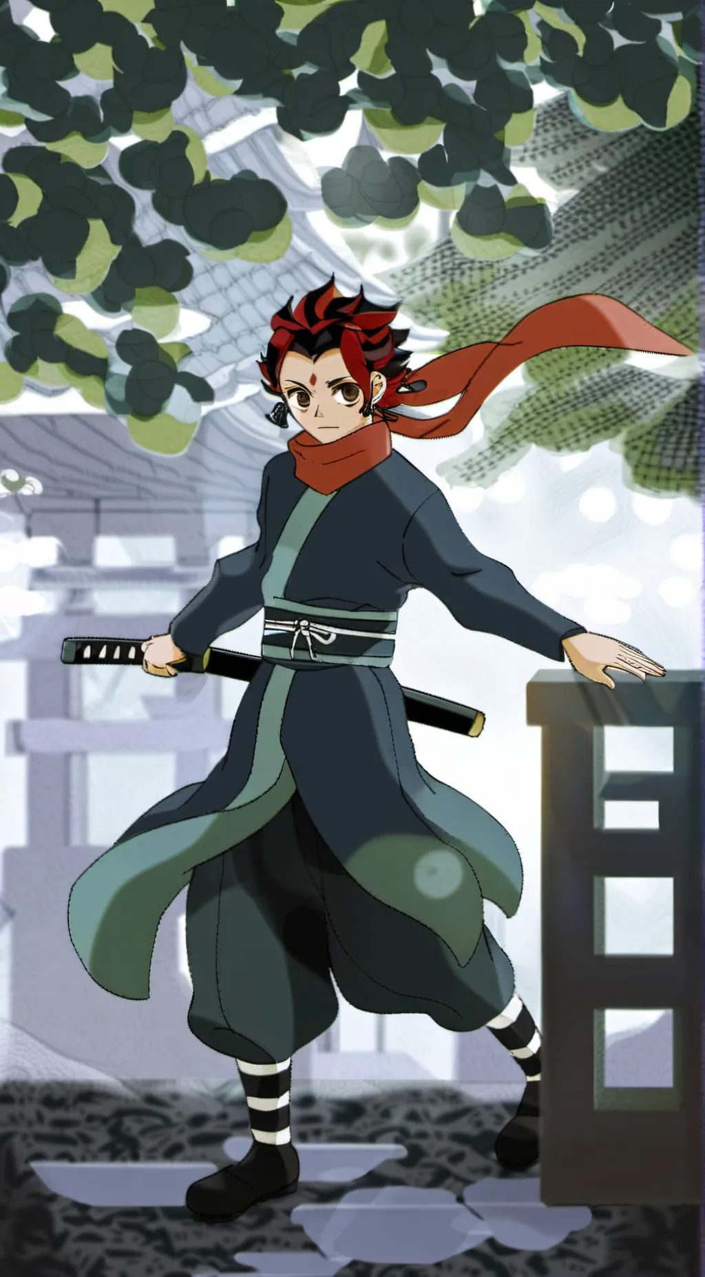 ai character: Tanjiro x Kanao background