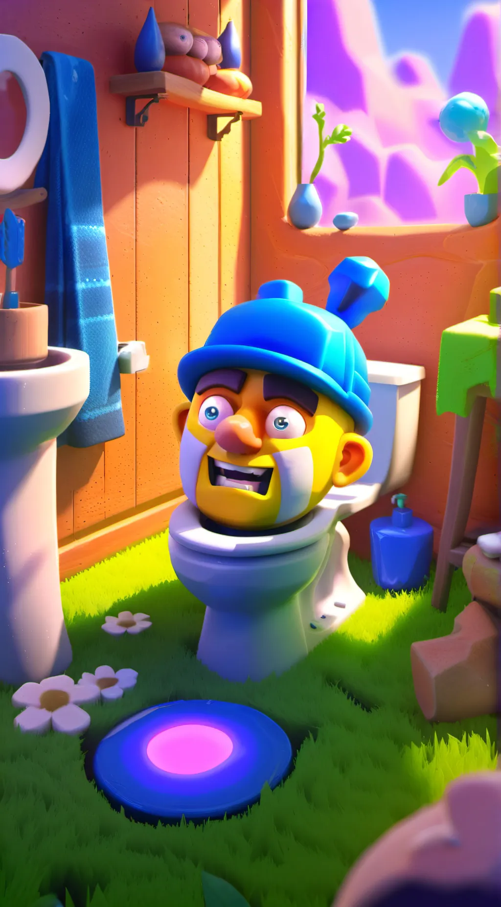 ai character: Skibidi Toilet background