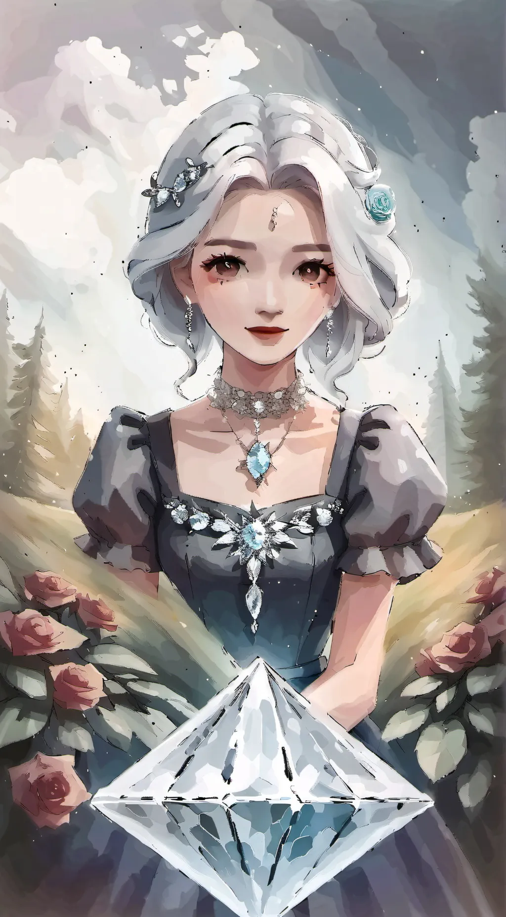 ai character: •°Crystal∆• background