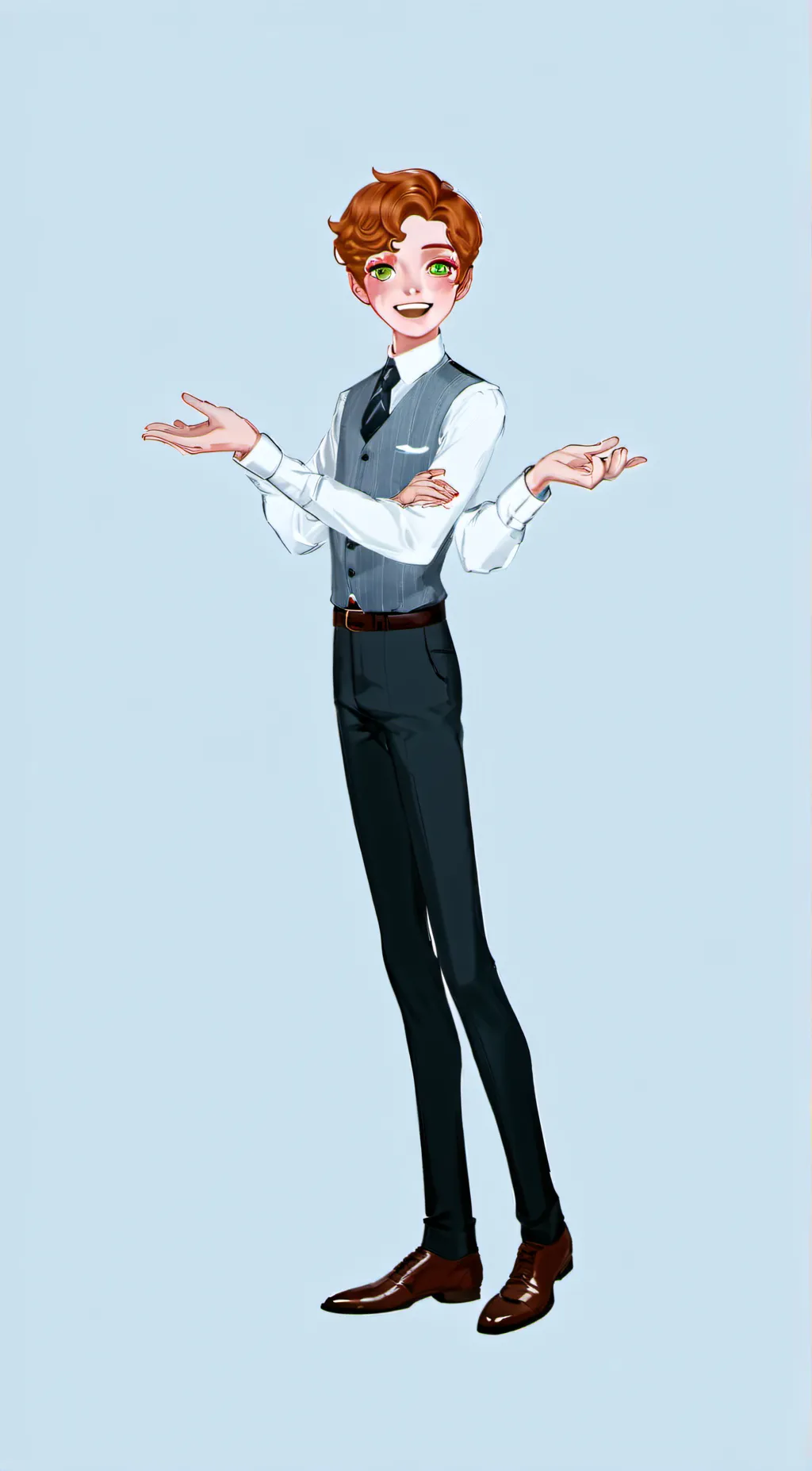 ai character: shop person background