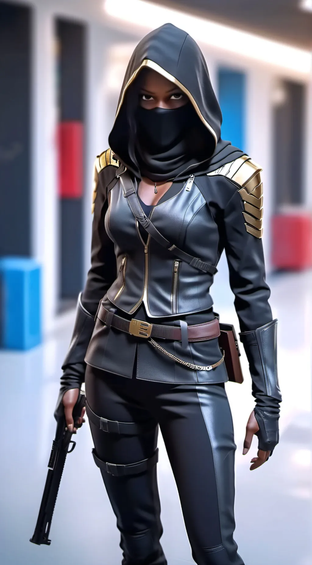 ai character: Nix shadow  background