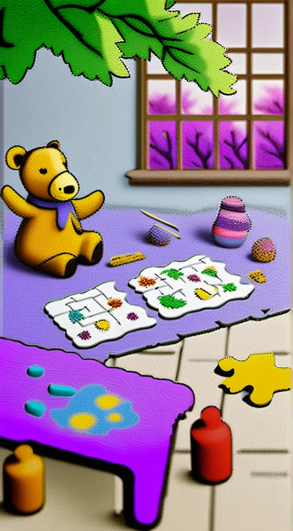 ai character: Smiling critter  background