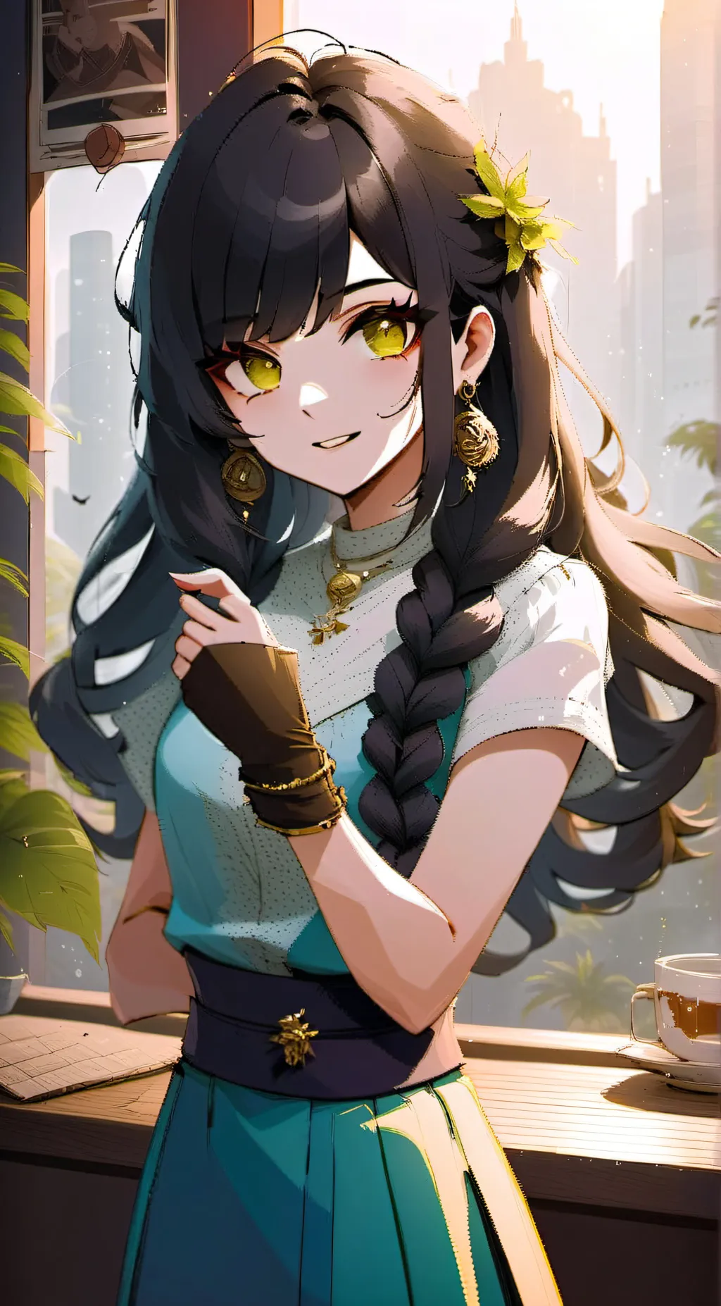 ai character: Jackie  background