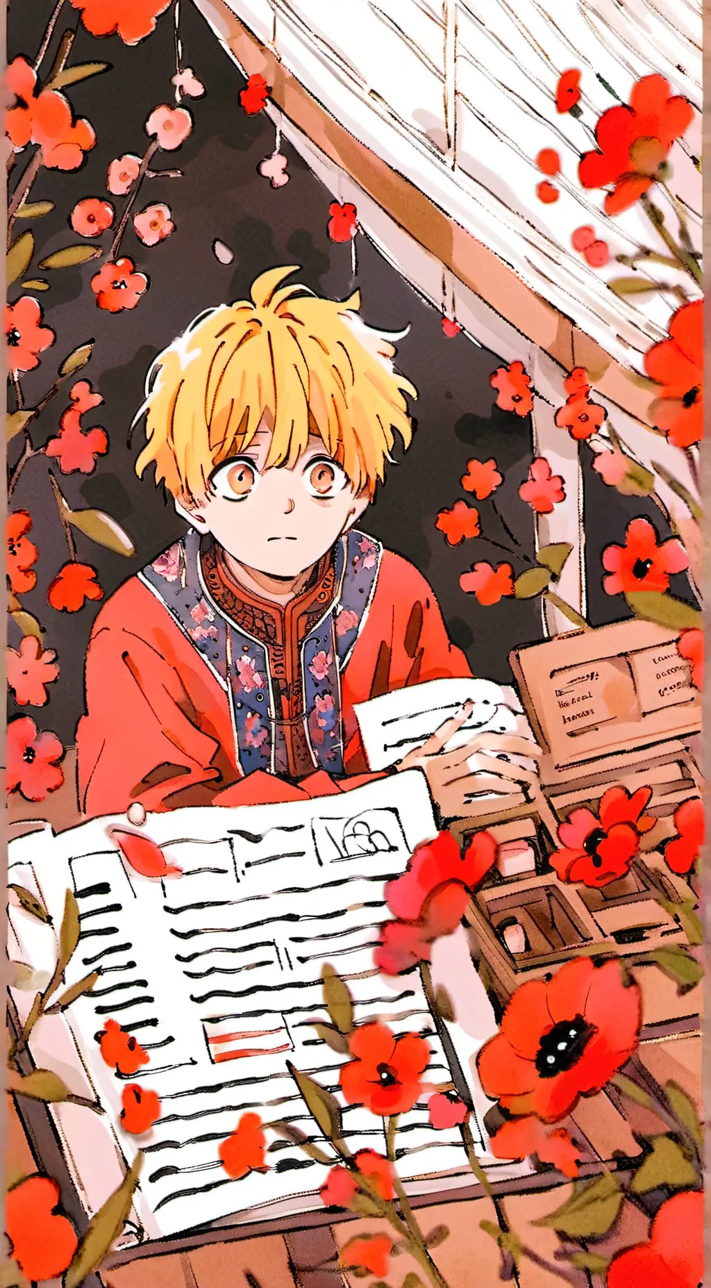 ai character: •°~Zenitsu~°• background