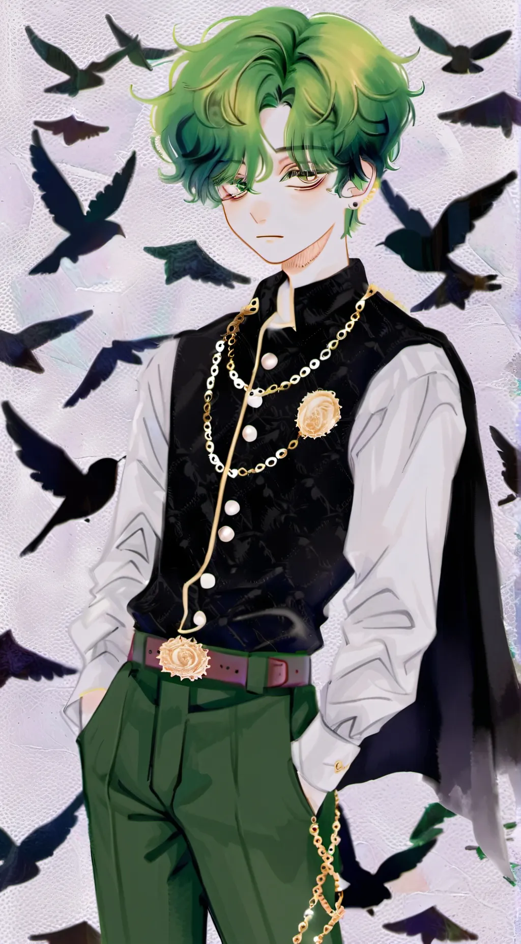 ai character: 💚°•★{deku}★•°💚 background