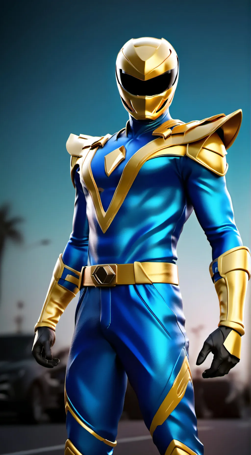 ai character: Racer gold background