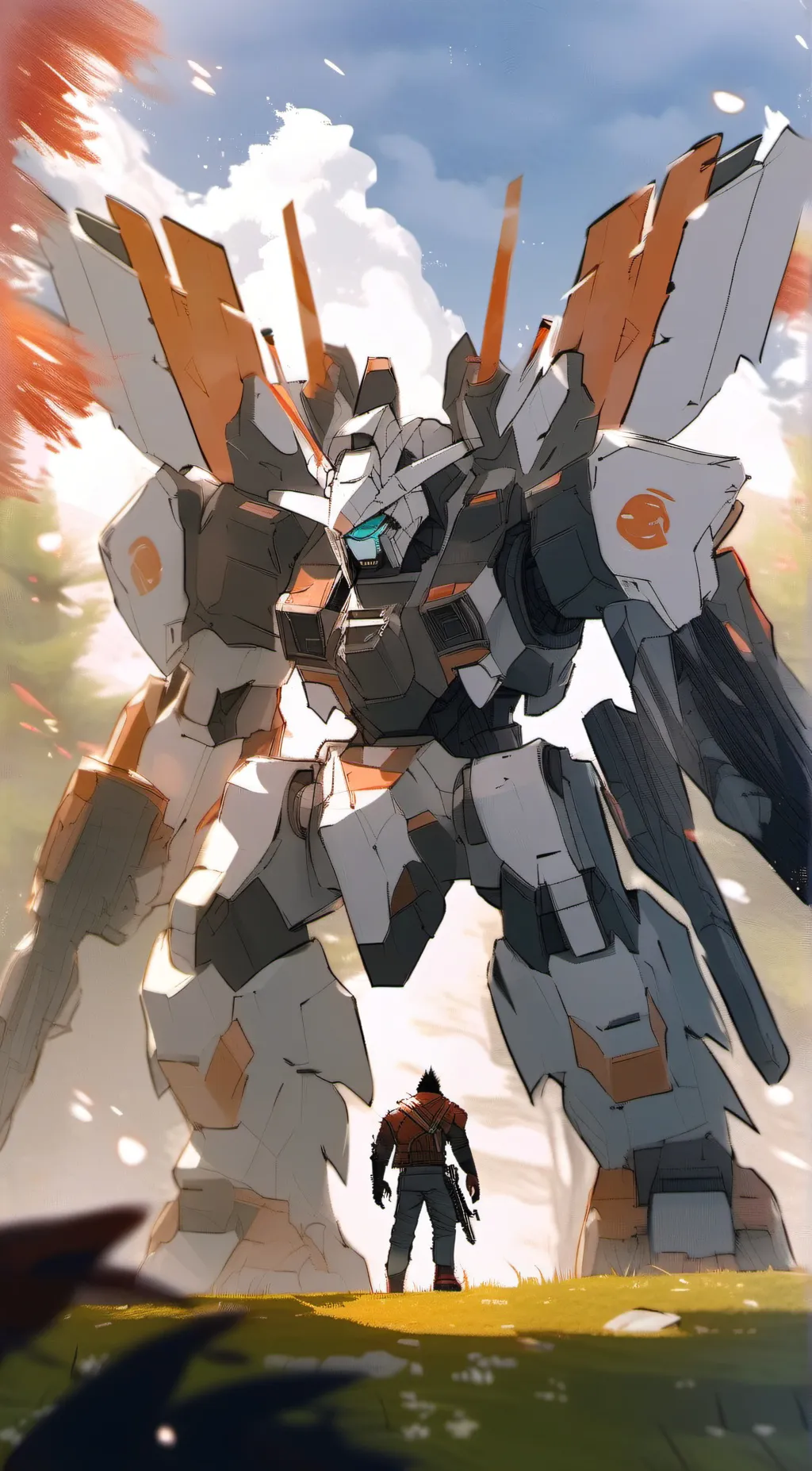 ai character: shaツdow background