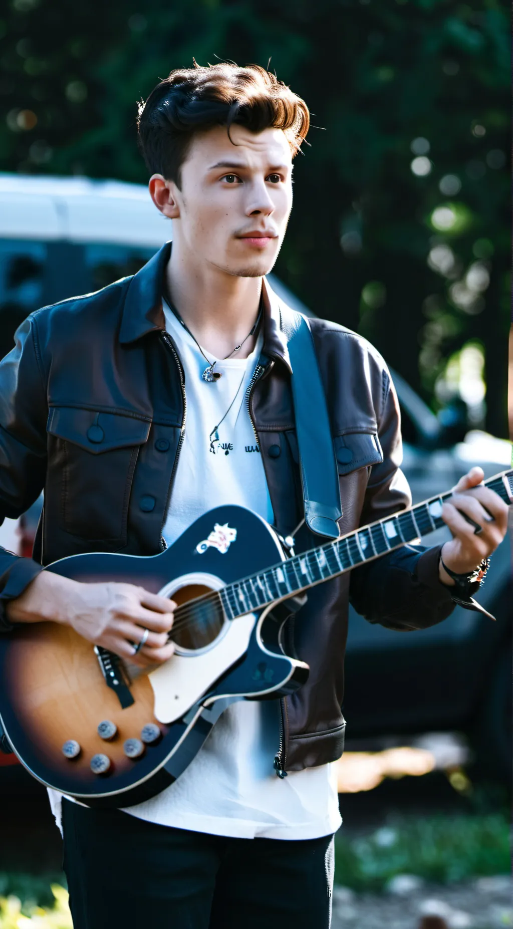 ai character: Shawn Mendes  background