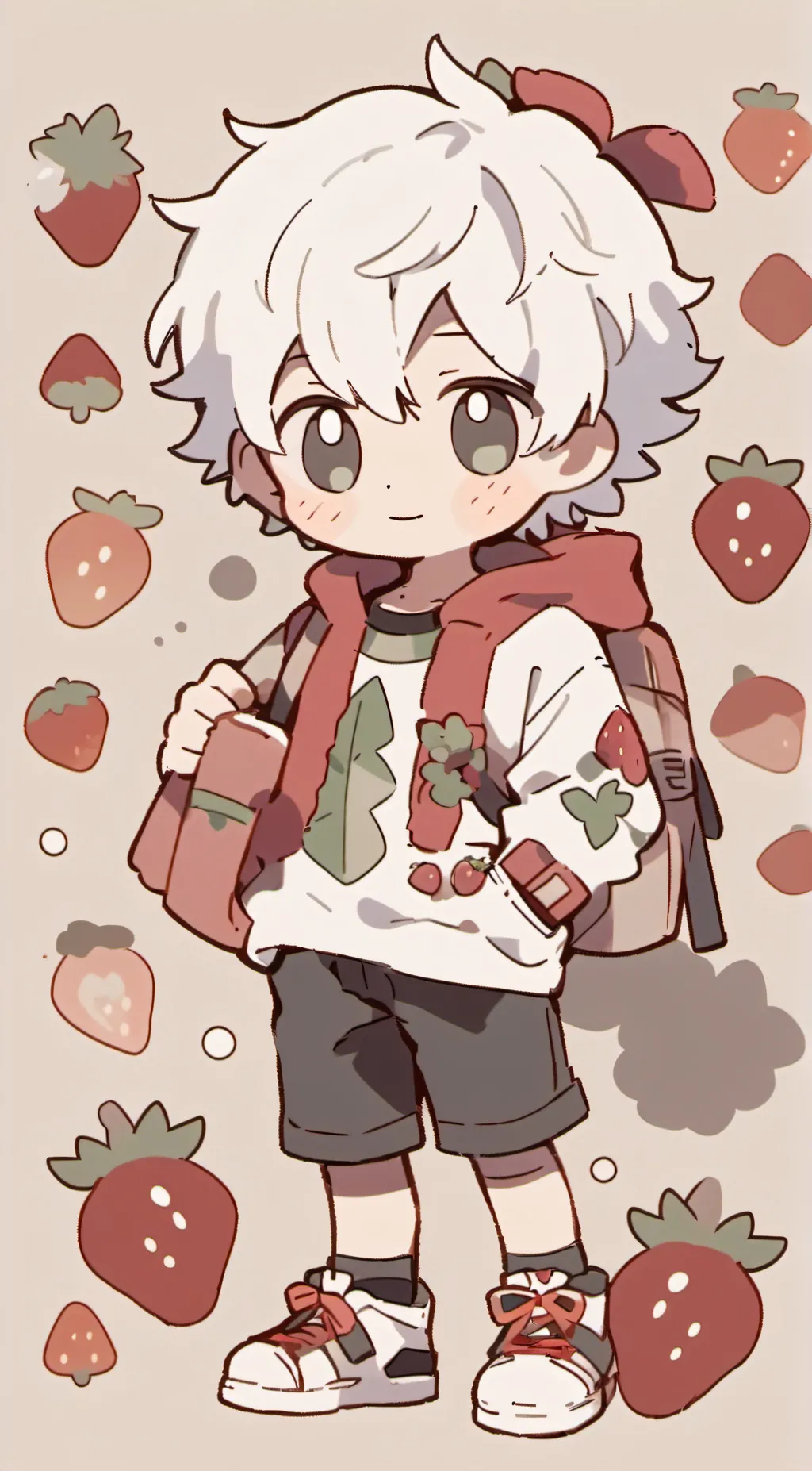 ai character: my lil strawberry♡ background