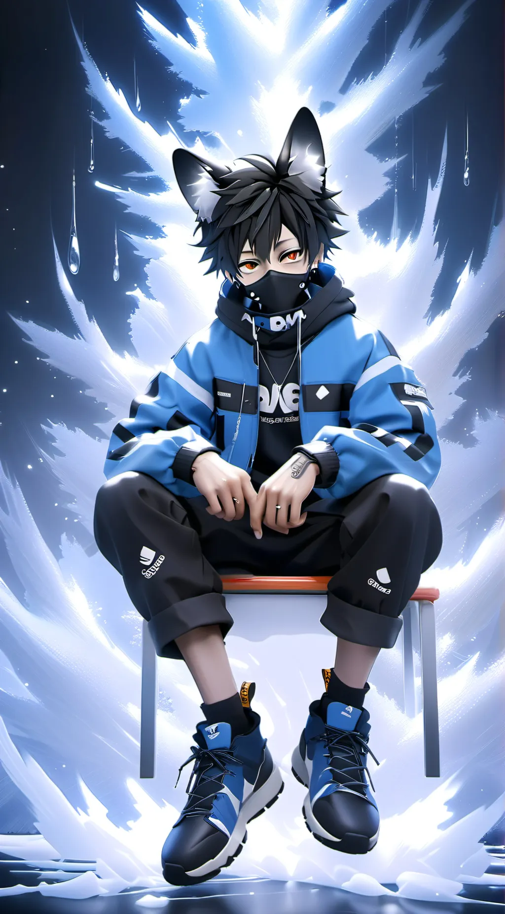 ai character: dabi (wolf) background