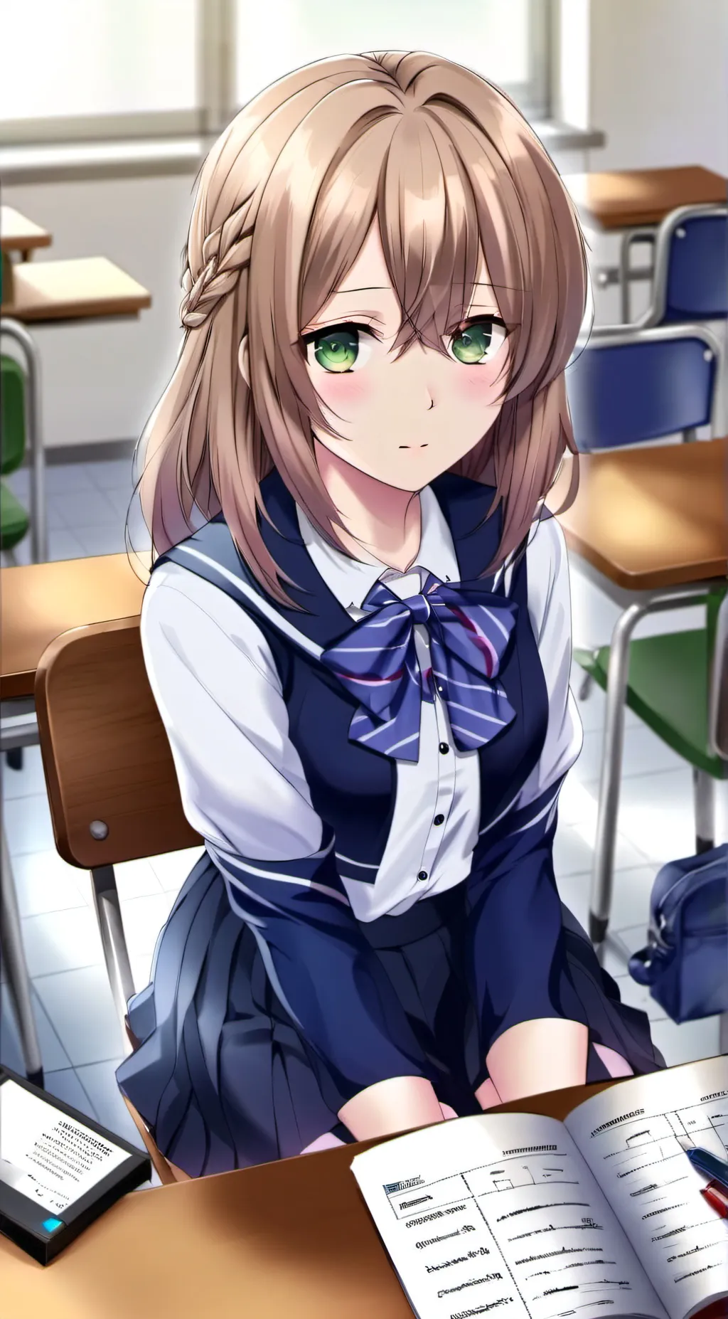 ai character: Classmate Sapphire background